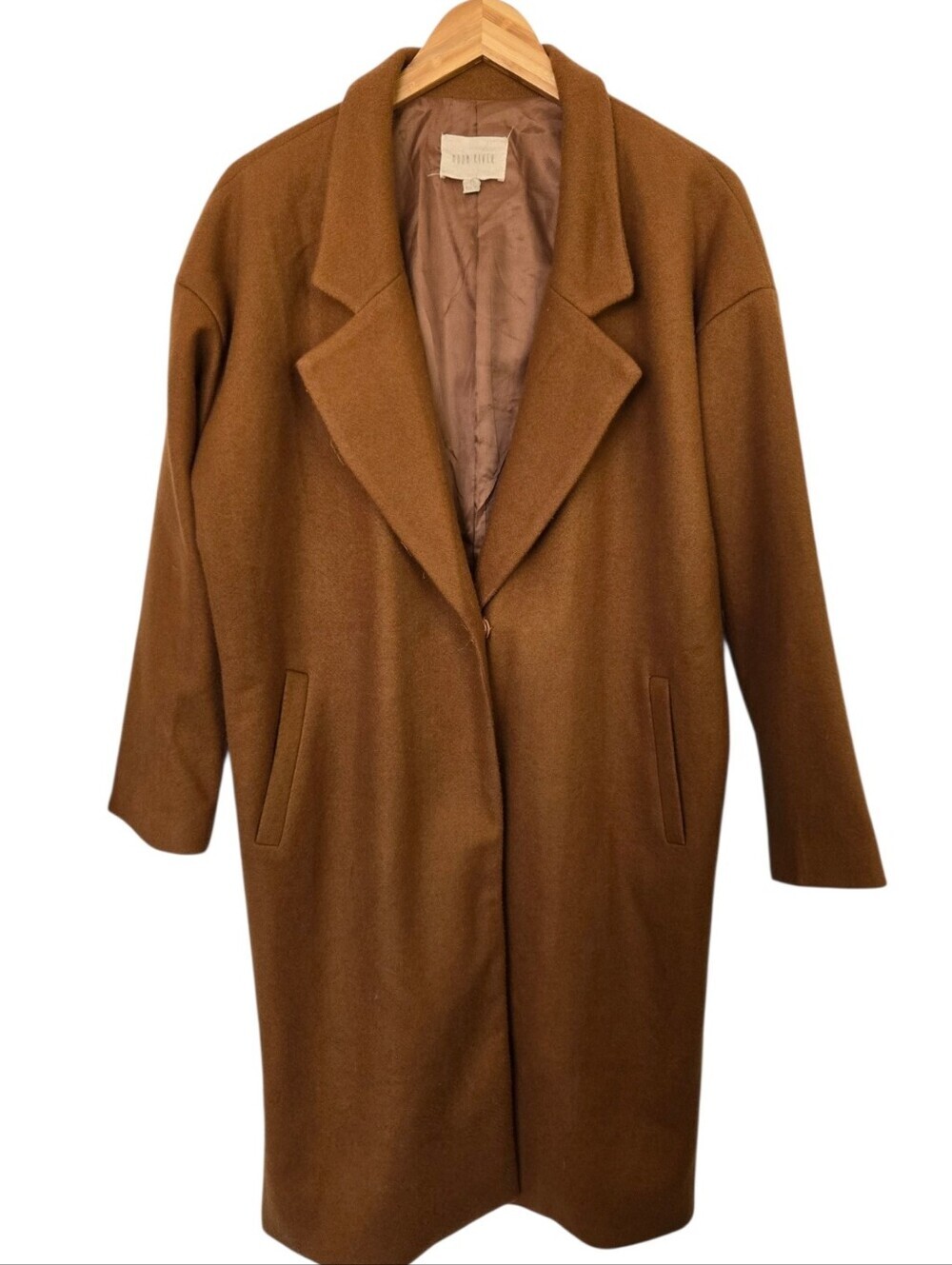 🤎 Moon River Camel Longline Coat | Size S - Picture 2 of 4